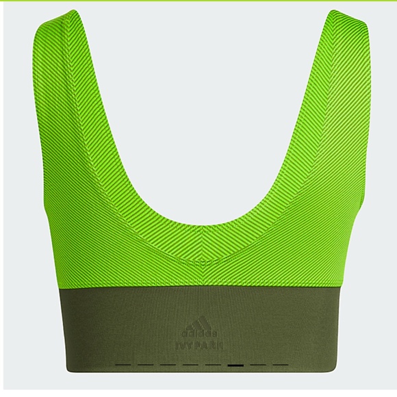 Ivy Park Knit Scoop Bra Semi Solar Slime Wild Pine Size Small NWT! - Picture 2 of 4
